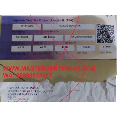 

TPA OTO BAPPENAS UUO PT QR CODE VALID BUKU TPA LOLOS