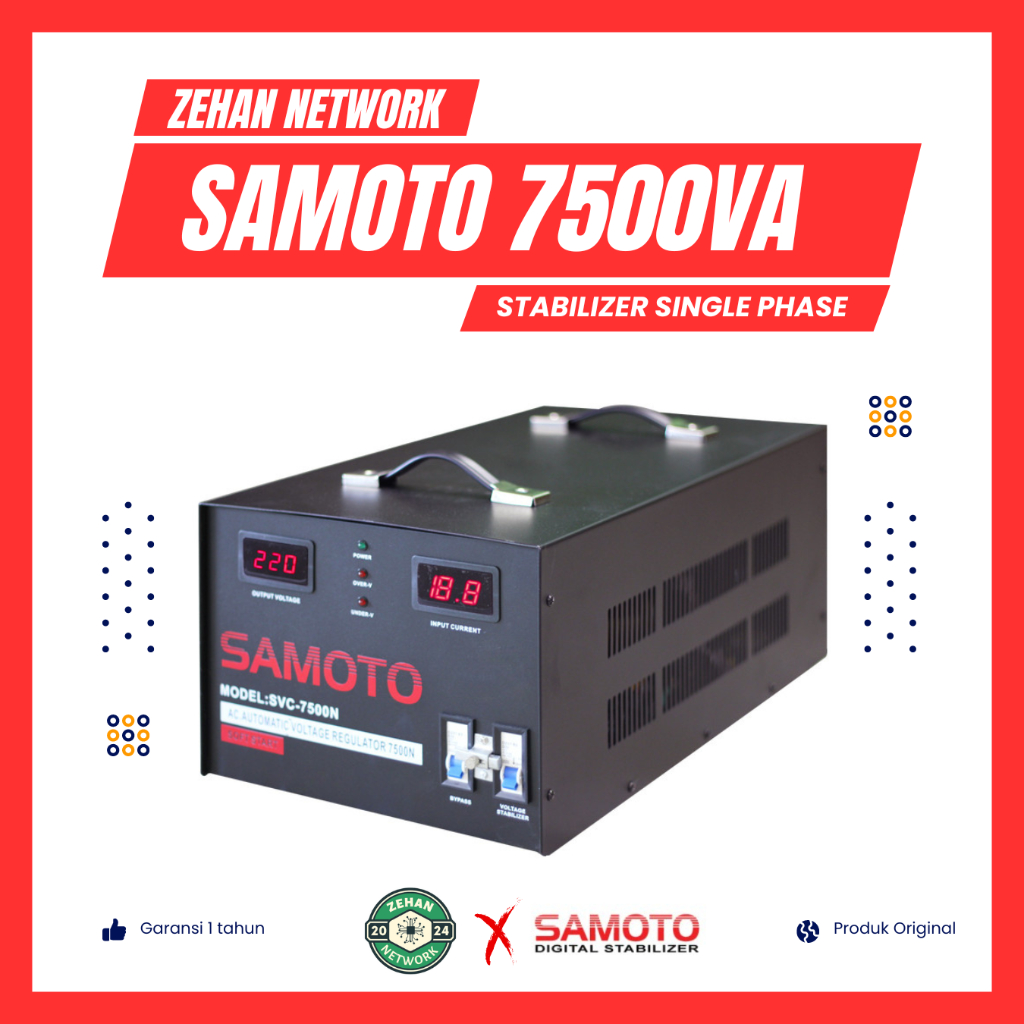 STABILIZER SERVO MOTOR SAMOTO 7500VA