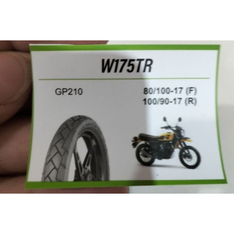 PAKETAN BAN LUAR IRC TUBETYPE W175TR UKURAN 80/100-17 DAN 100/90-17 GP 210