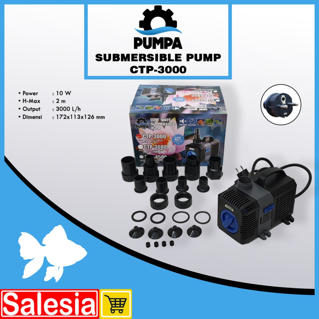 POMPA AIR PUMPA CTP 3000 SUBMERSIBLE WATER PUMP CELUP KOLAM AQUARIUM