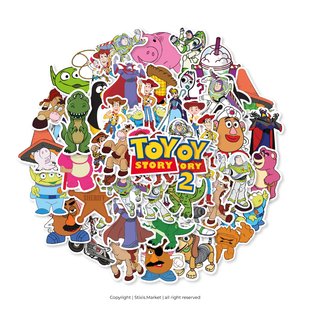 

[READY] STICKER PACK | TOY STORY | 50 PCS | KISSCUT | WATERPROFF | STIXIS.MARKET