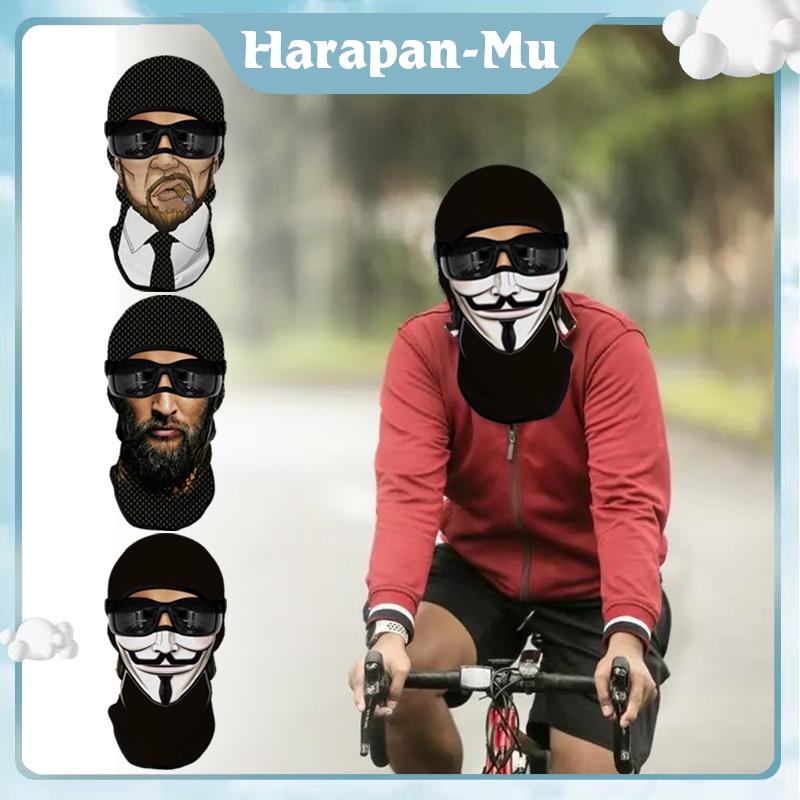 Masker Berkendara Motor Masker Ninja Full Face Masker Motor Pria Full Face Masker Ninja