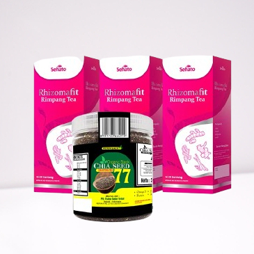 

PAKET TRIPLE Rhizoma Tea Rhizomafit + Biji Chia Black Chia Seed 77