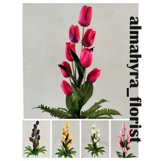 Bunga Tulip artificial set standing/ bunga tulip tiruan/ bunga tulip plastik