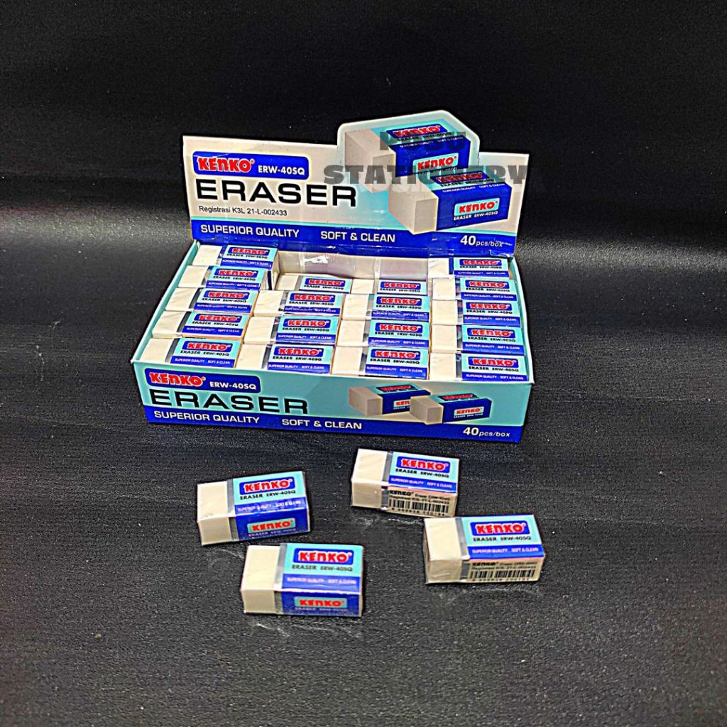 

PENGHAPUS PENSIL / STIP / ERASER KENKO ERW 40SQ PUTIH