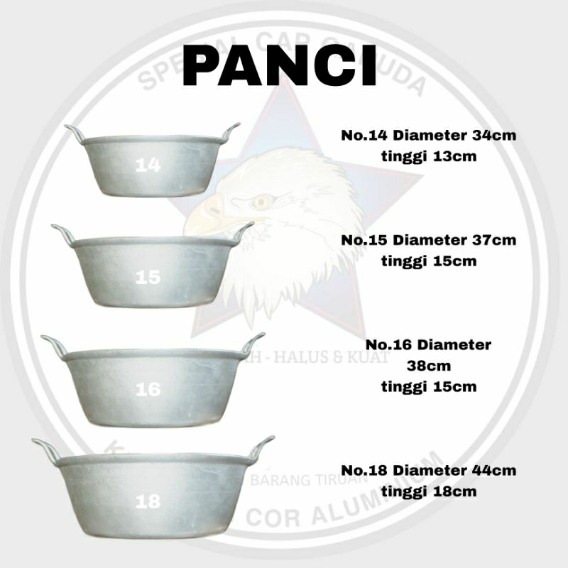 PANCI / CITEL ALUMUNIUM No 14 16 18