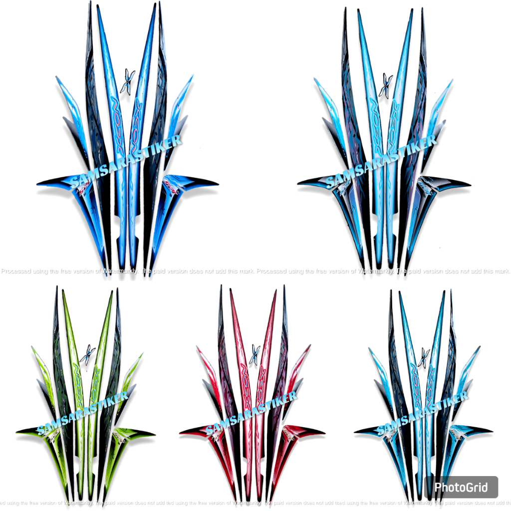 STIKER STRIPING MOTOR YAMAHA XEON I25 2010 2011 KARBU FULL SET