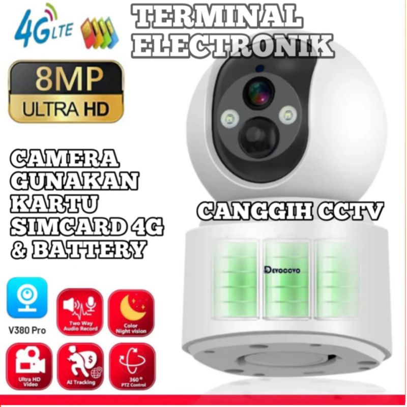 Camera CCTV Battery SIM-card 4G Auto Tracking