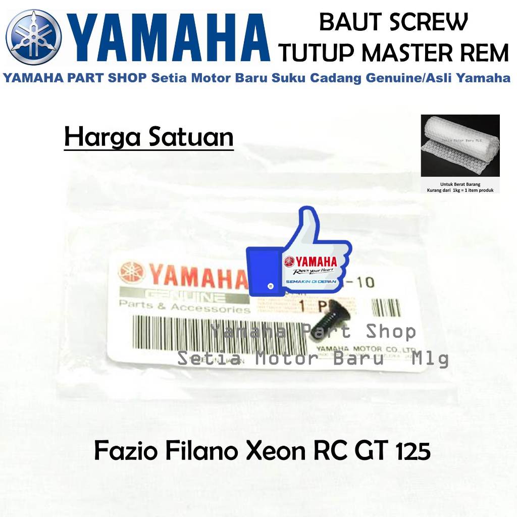 Baut Screw Tutup Master Rem Filano Fazio Xeon RC GT 125 Original Asli Yamaha Surabaya