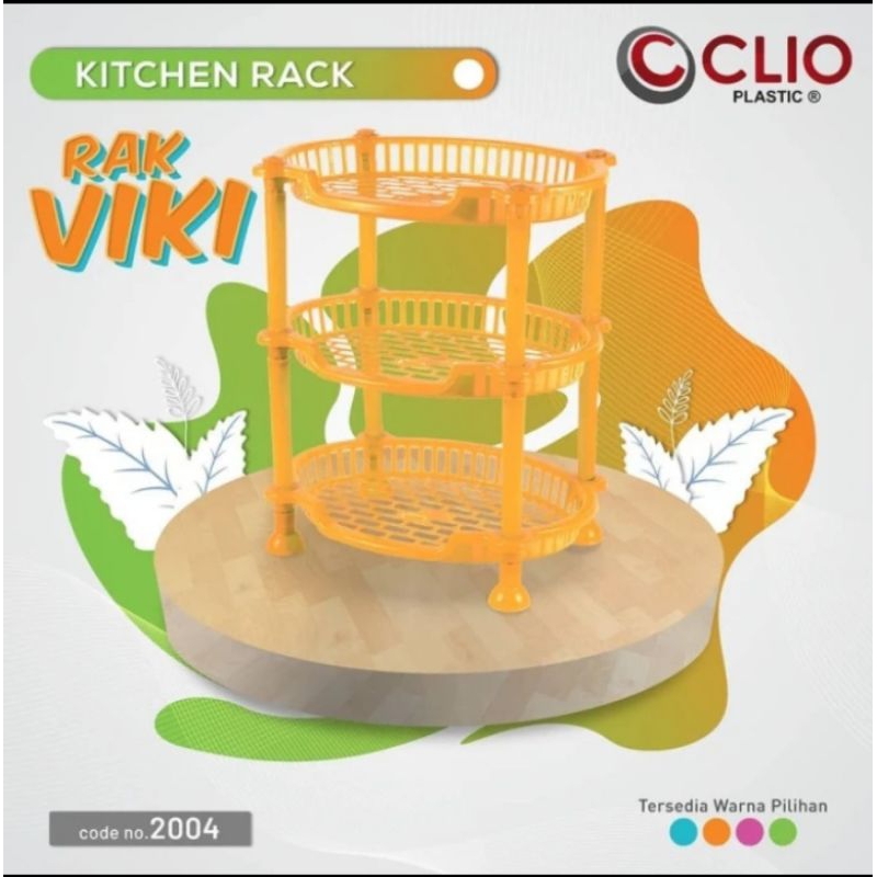 Rak Plastik Serbaguna 3 susun / Rak Dokumen / Rak Bawang Oval Clio