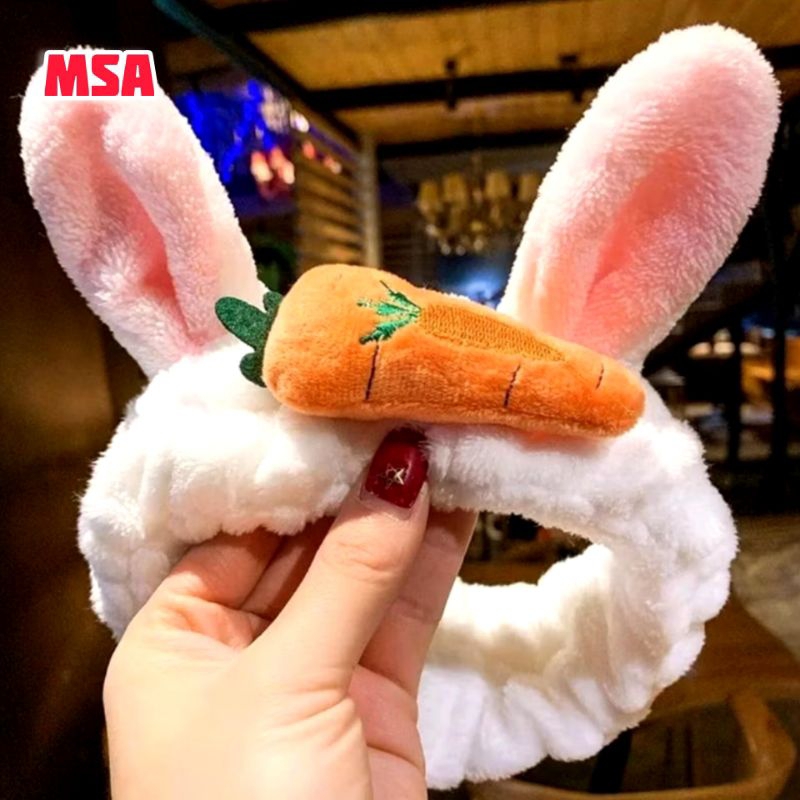 Bandana kelinci wartel | bandana lucu | bandana korea makeup lembut