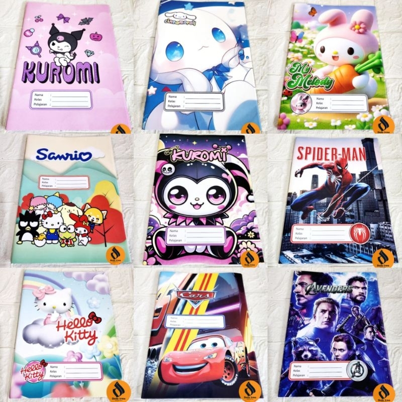 

SAMPUL BUKU KARAKTER LUCU UKURAN KWARTO 1PCK ISI 20 PCS