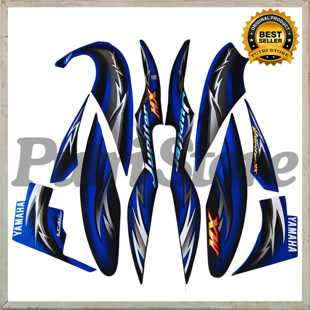 Stiker Striping Motor Yamaha Jupiter Mx 135 2006 Hitam Biru List Body Motor Jupiter Mx 135
