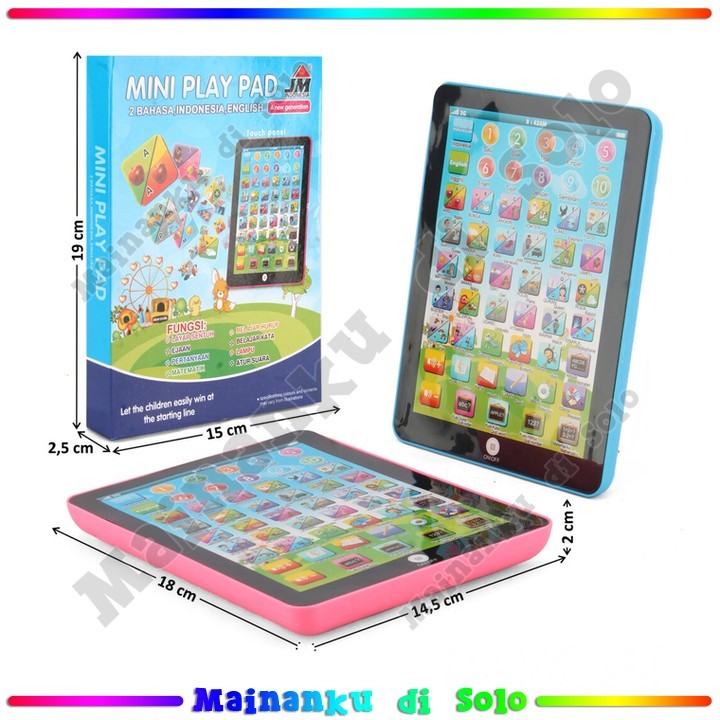 Mainanku Ipad 2 Bahasa B/O Suara Mini Play Pad