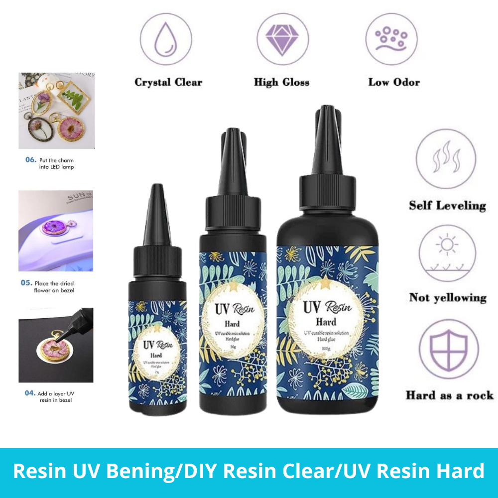 

Resin Ultraviolet Untuk Craft DIY | DIY Resin Clear | UV Resin Hard | Resin UV Bening - 25/50/100g