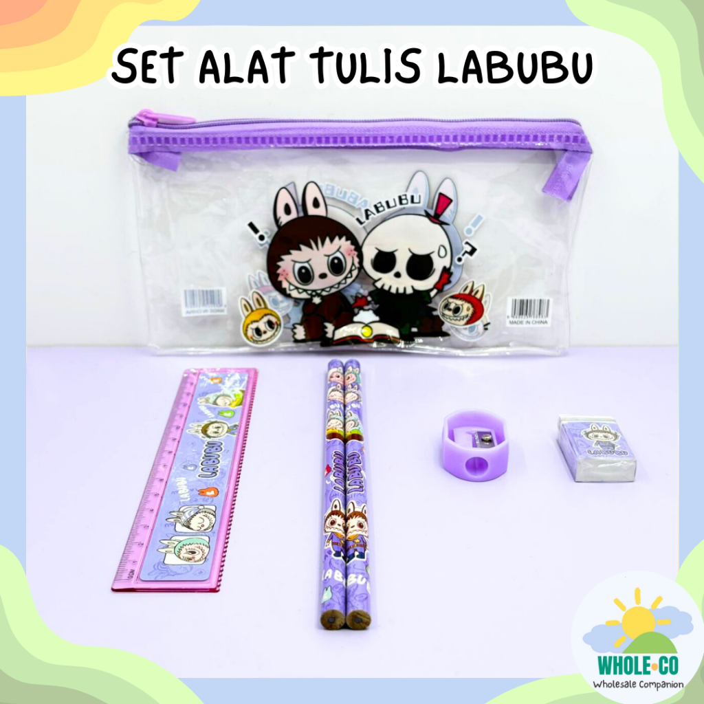 

Set Alat Tulis Pouch Labubu Premium Pensil Penggaris Penghapus Rautan Lucu Unik Imut Termurah Grosir Cod