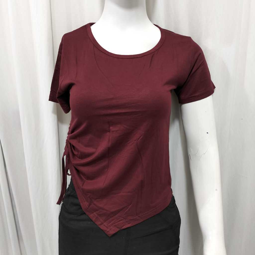 Kaos Wanita Crop Tali Samping Atasan Wanita Tali Samping/Kaos Modern/Kaos Kekinian