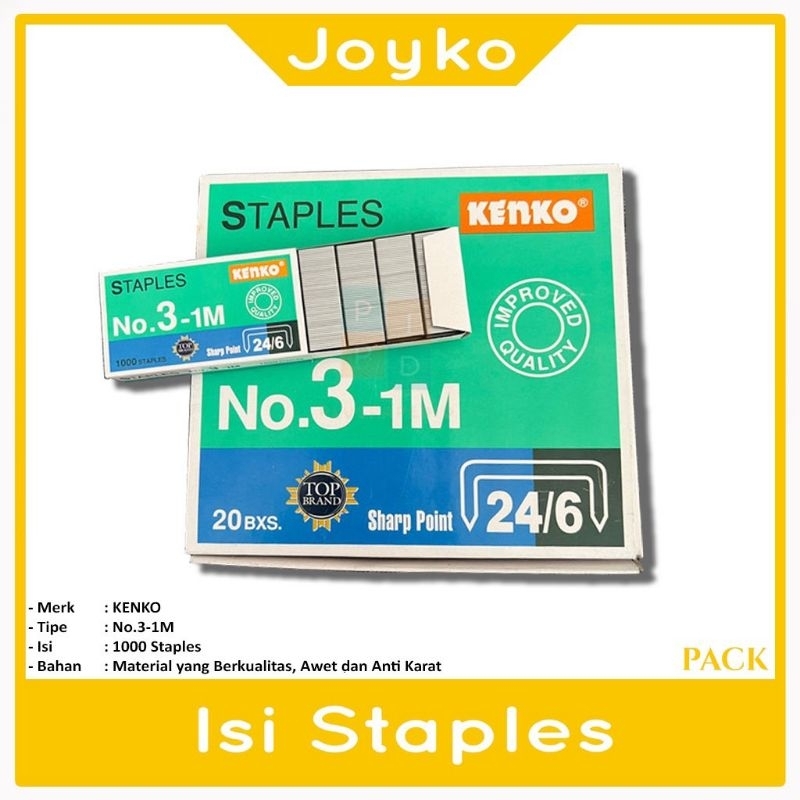 

Isi Staples Kenko No 3 isi Hekter Besar No 3-M 24/6