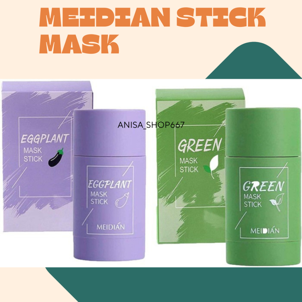 stick mask green mask Masker wajah stick Meidian Green skin mask kosmetik