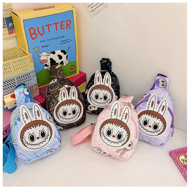 SLING BAG ANAK SUPER PREMIUM MINI KARAKTER LABUBU 3D #TA2437 TAS SELEMPANG ANAK UNISEX SEKOLAH PAUD 