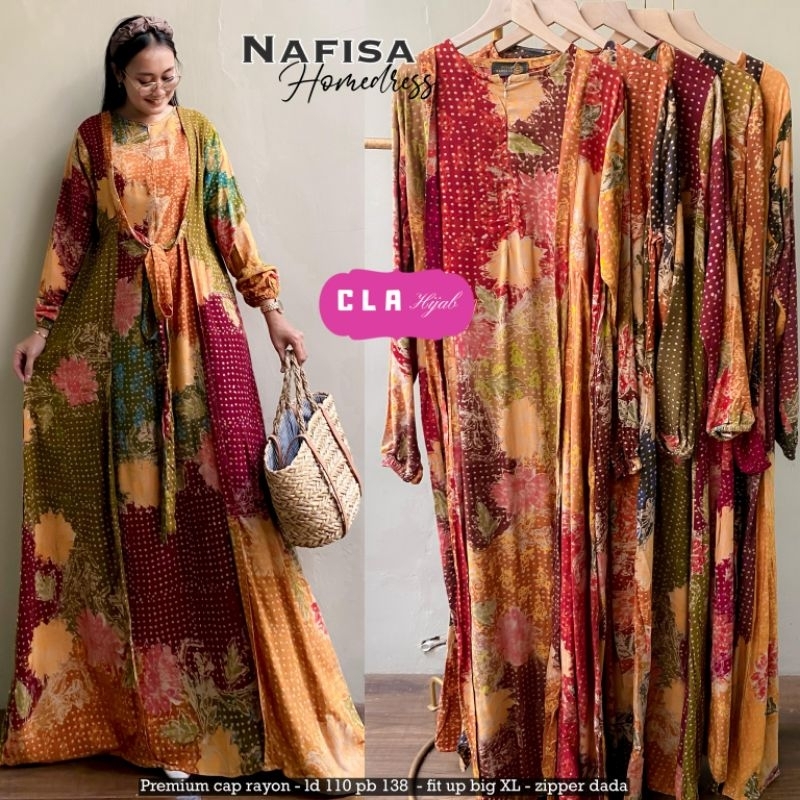 NAFISA HOMEDRESS DRESS RAYON TERBARU BY CLA HIJAB