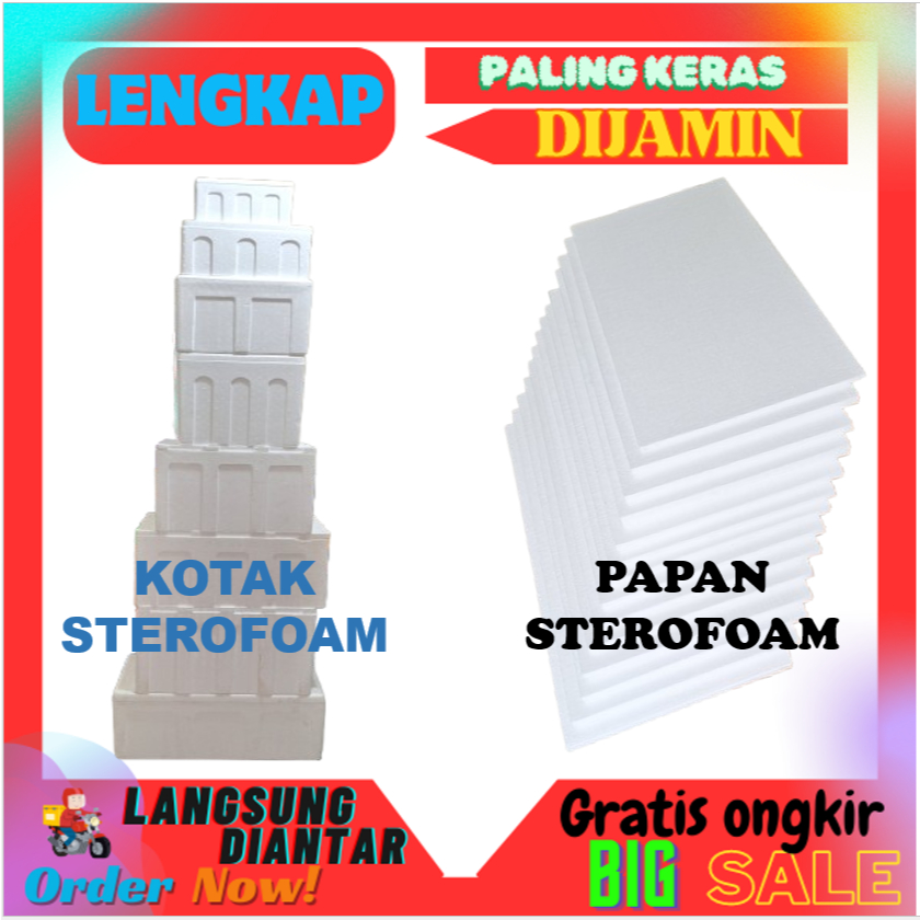 

PAPAN STEROFOAM / KOTAK STEROFOAM / LEMBARAN STEROFOAM / KOTAK STEROFOAM / STEROFOAM /STYROFOAM