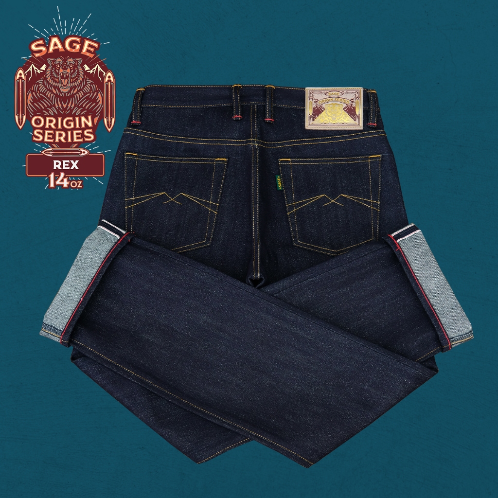 Sage Origin Series : Rex 14oz Sanforized Extra Deep Indigo Selvedge