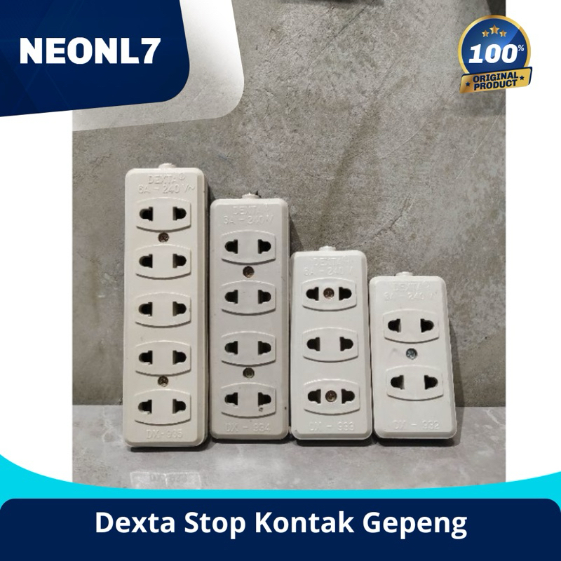 STOP KONTAK TERMINAL DEXTA GEPENG BIASA 2 - 5 LUBANG