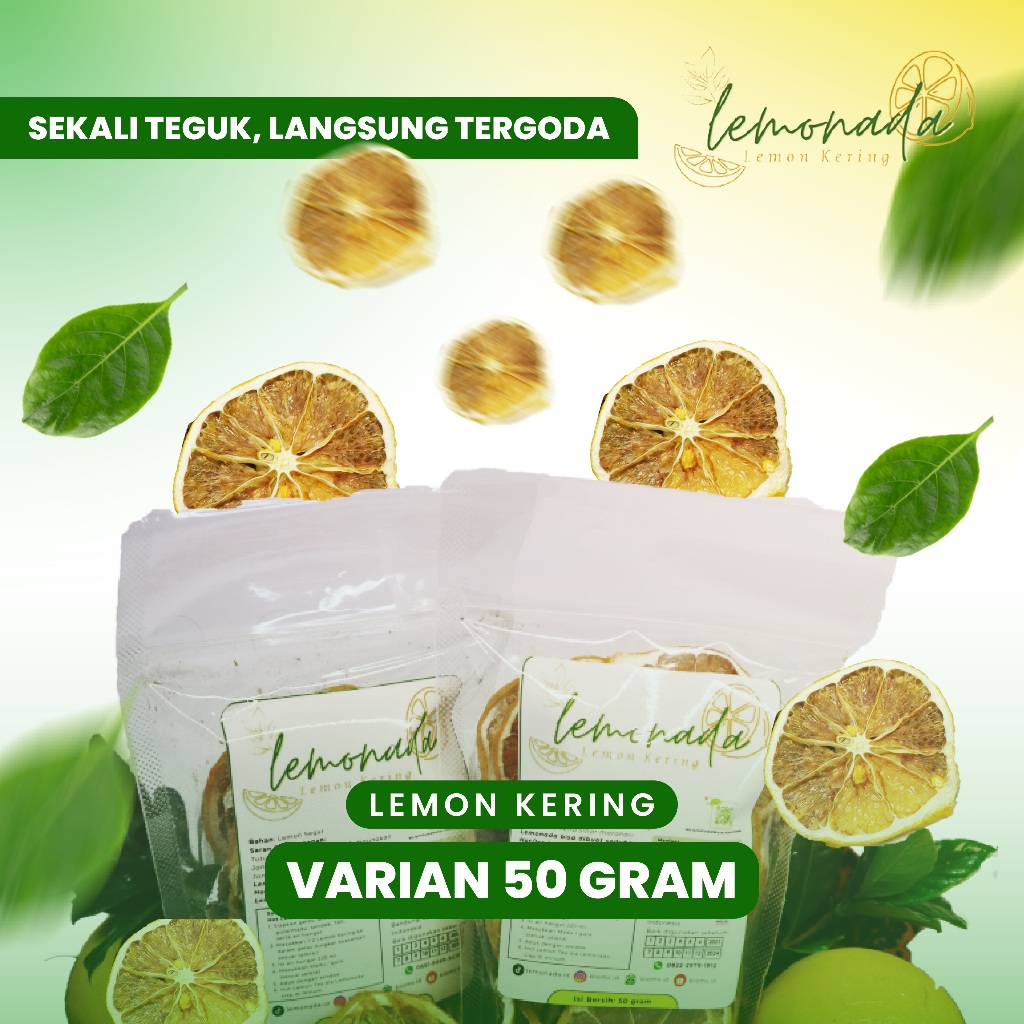 

Lemon Kering Premium Lemonada 100% Organik Cocok untuk Diet 50 gr