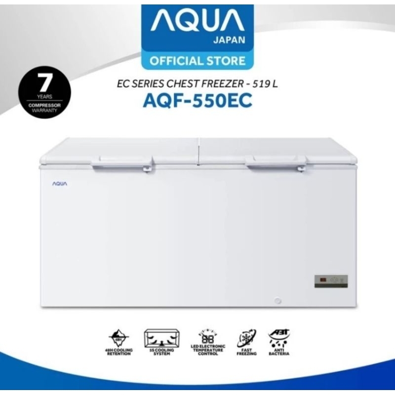 BOX FREEZER AQUA 500LITER AQF-550EC CHEST FREEZER AQUA 500L