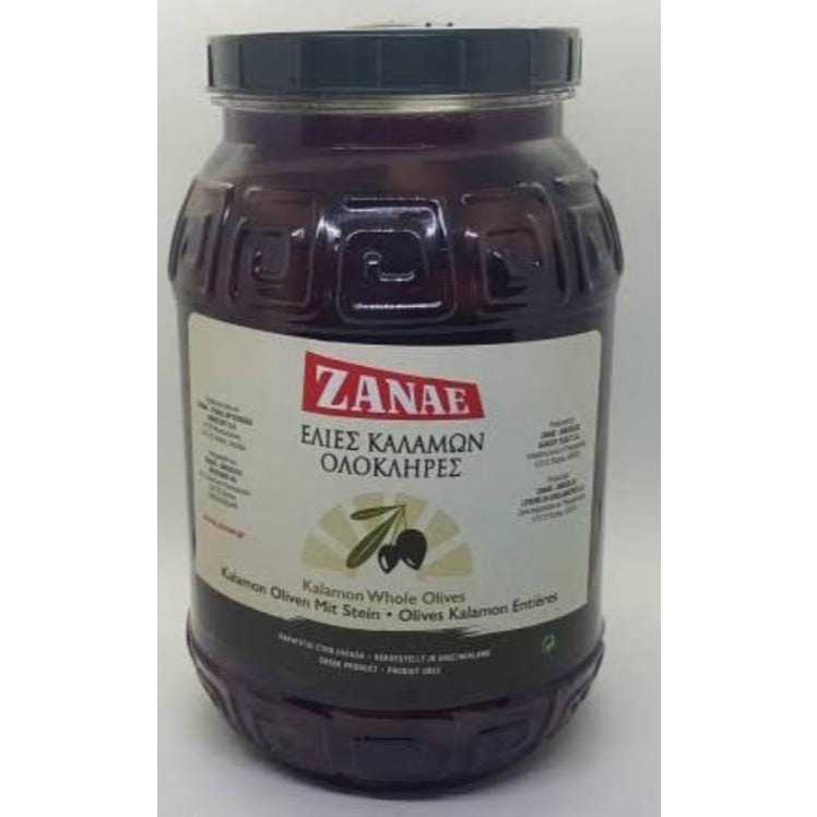 

Zanae Kalamata/kalamon olive - zaitun pitted/whole tin 3 kg