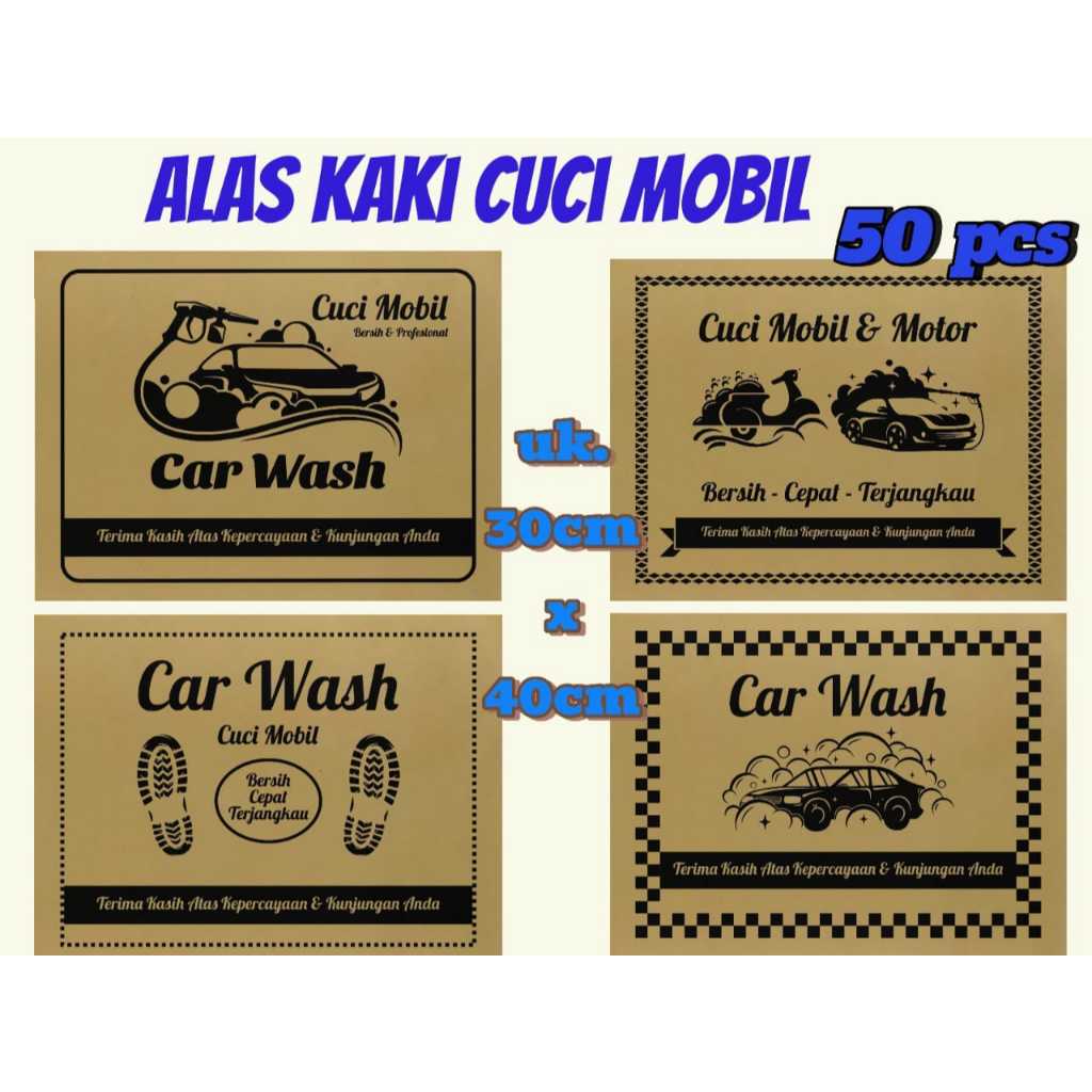 

PROMO PAKET 50pcs ALAS KAKI CUCI MOBIL
