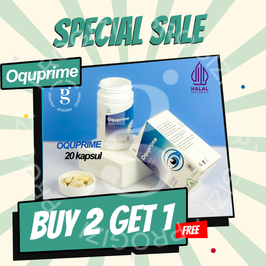 PROGIZI Oquprime Herbal Mata Original 20 Kapsul (3 botol)