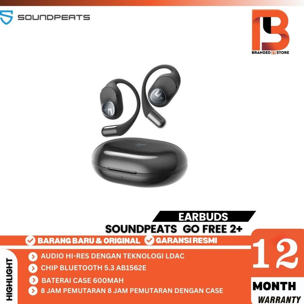 SoundPEATS GoFree 2+ Open-Ear Earbuds for Optimal Fit
