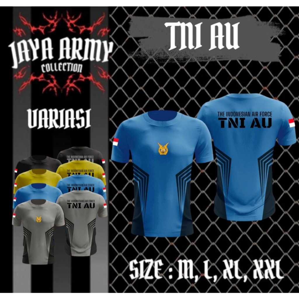 KAOS SABLON DESIGN THE INDONESIAN AIRFORCE TNI AU TERBARU/ BISA COD/ NEW JERSEY OLAHRAGA TNI AU 2024