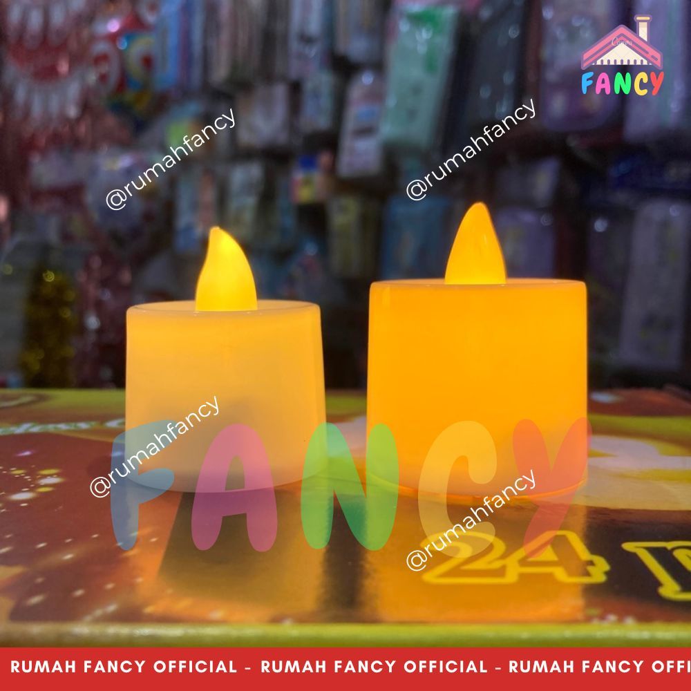 RB [GROSIR]1 BOX ISI 24 PCS Lilin LED KUNING WARM WHITE TERMASUK BATERAI Natal / Lilin Lampu
