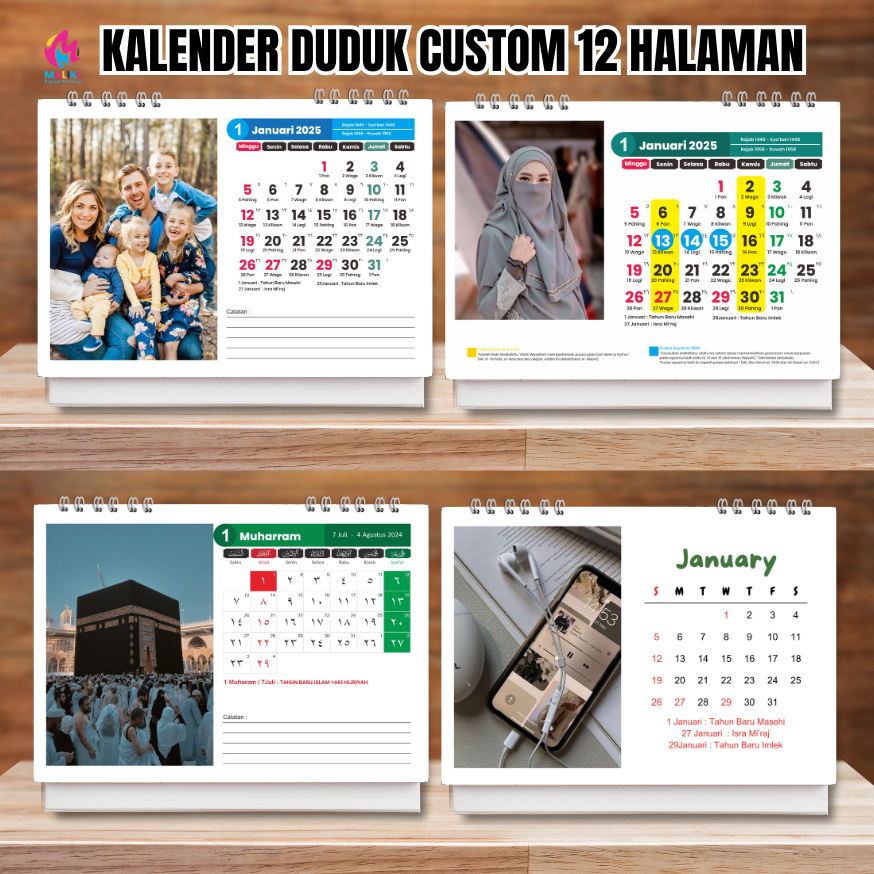 

Kalender Duduk 2025 Custom FOTO 12 halaman (MURAH BERKUALITAS)
