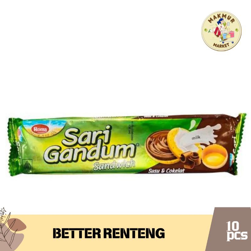 

Roma Sari Gandum Sandwich Coklat & Kacang 108g Harga Grosir