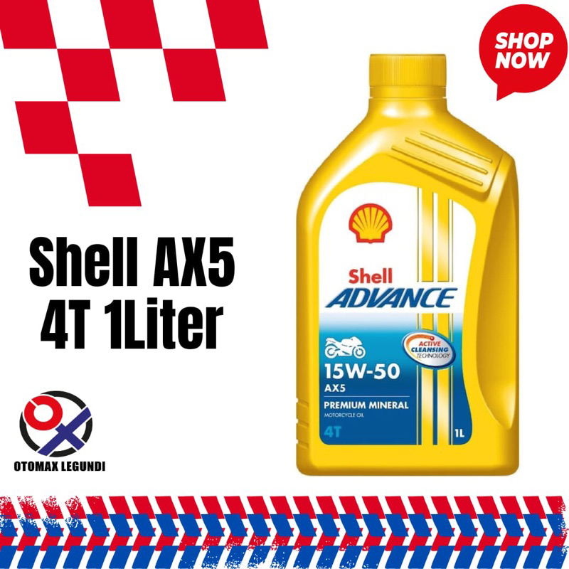 Shell AX5 4T 1 Liter oli motor bebek