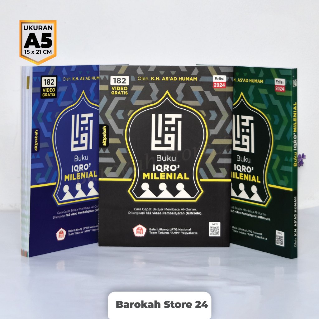IQRO' MILENIAL NEW EDISI JILID 1-6, Buku IQRO MILENIAL Disertai Latin Cara Cepat Membaca Alquran