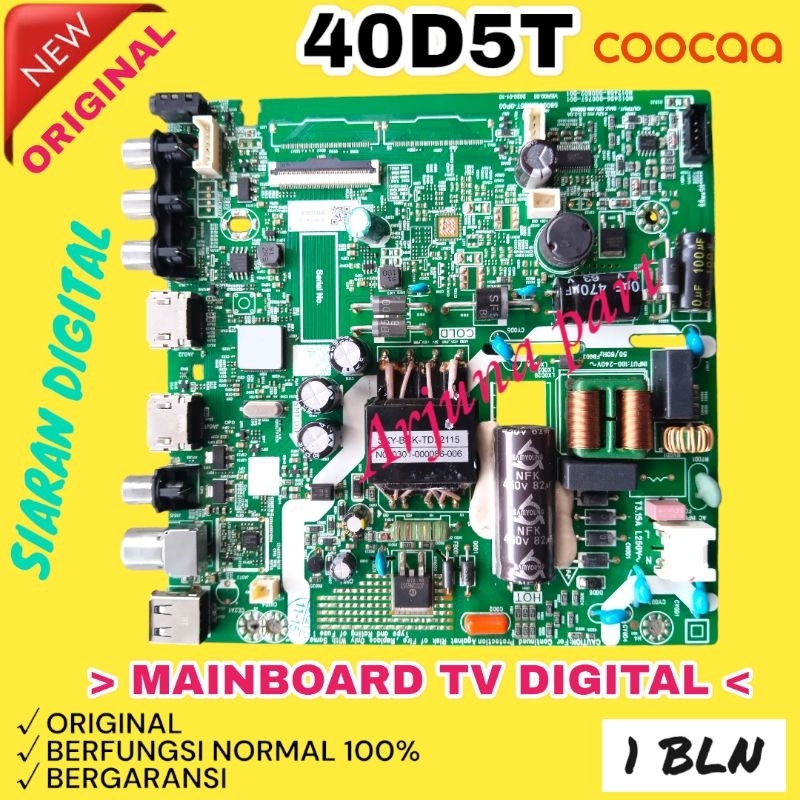 MAINBOARD TV COOCAA 40D5T / MB TV COOCAA 40D5T / MESIN TV COOCAA 40D5T / MB 40D5T / 40D5T