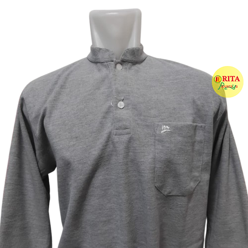 MODASPORT KAOS KERAH PRIA LENGAN PANJANG POLOS TERBARU MURAH