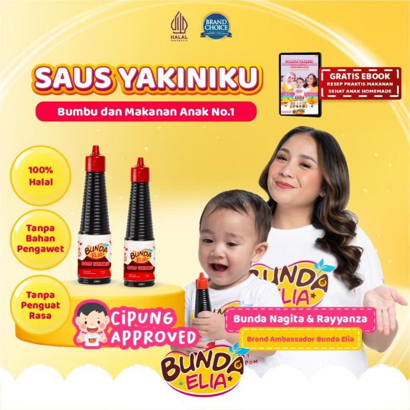 

Bumbu Bunda Elia Saus Yakiniku Non MSG Non Pengawet / Saus Anak / Saus MPASI ( 140ml )