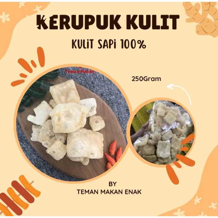 

Kerupuk Kulit Sapi Aseli Renyah dan Gurih 250Gram Rasa Original