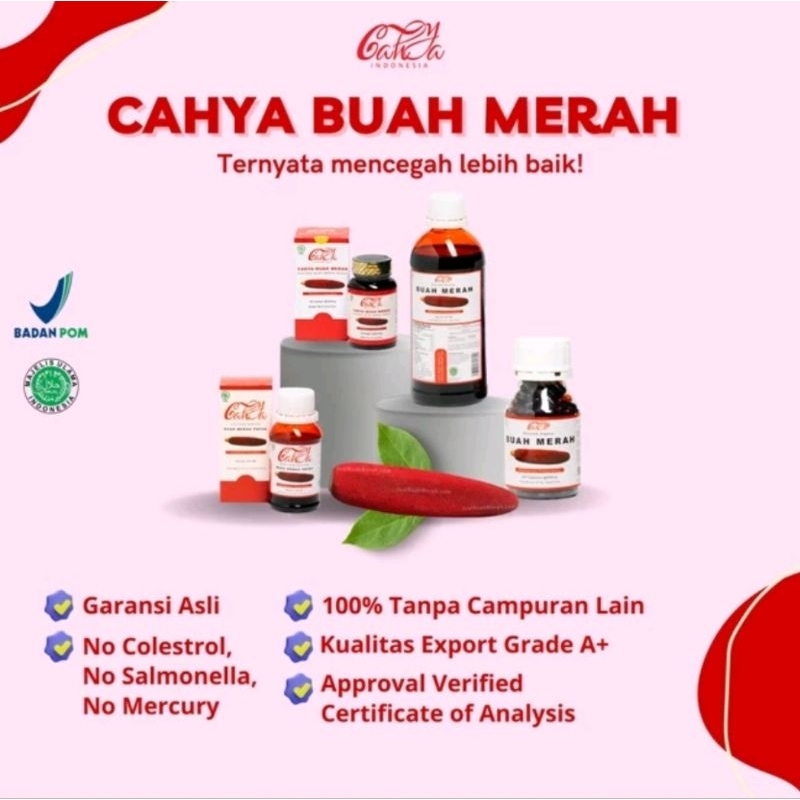 Kapsul buah merah Asli Papua Original|cahya buah merah asli papua 60 kapsul