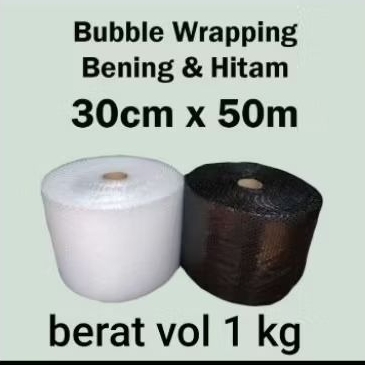 

BUBBLE WARPPING BENING DAN HITAM 50 M x 30 CM