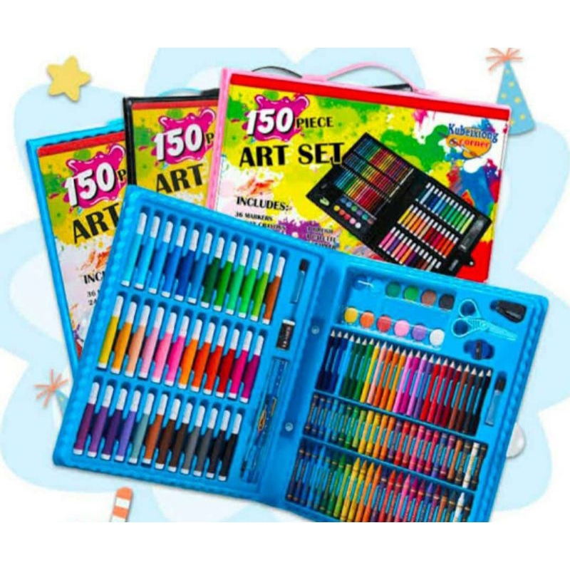 

Crayon Art Set 150 pcs / Alat Melukis Menggambar Mewarnai Anak Lengkap