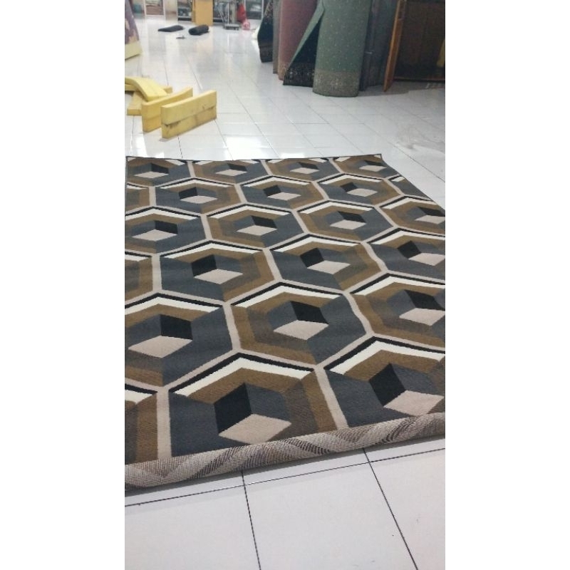 KARPET RUMAH/ BWH MEJA MOTIF MINIMALIS TERBARU  MODERNO 160X210