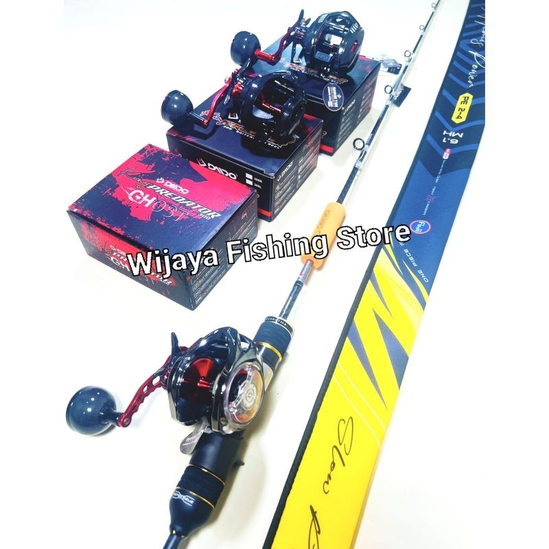 Set Joran dan Reel Pancing Daido Artemis Power 185 Dan King Predator