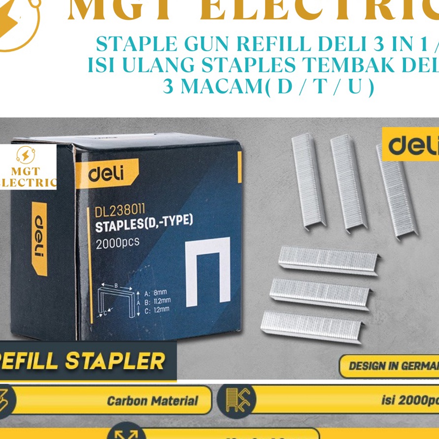

MURAH ABIIEZZZZ Staple Refill Deli 3 in 1 Isi Ulang Staples Tembak DELI 3 macam